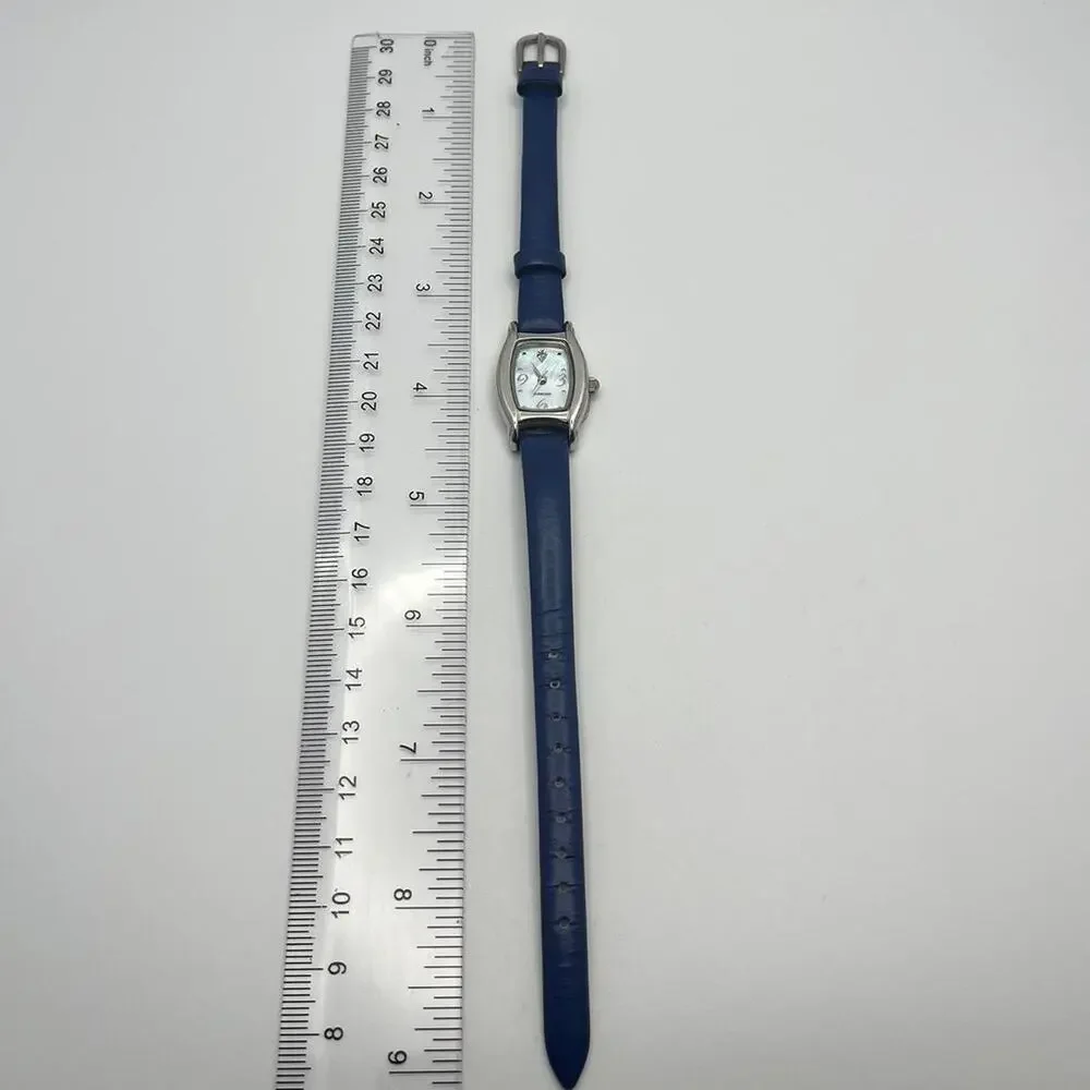 Silver blue watch